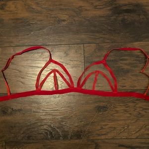Savage X Fenty mesh velvet Bralette NWOT